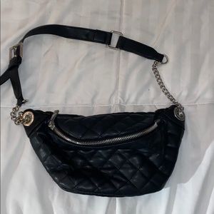 Black quilted Fanny pack